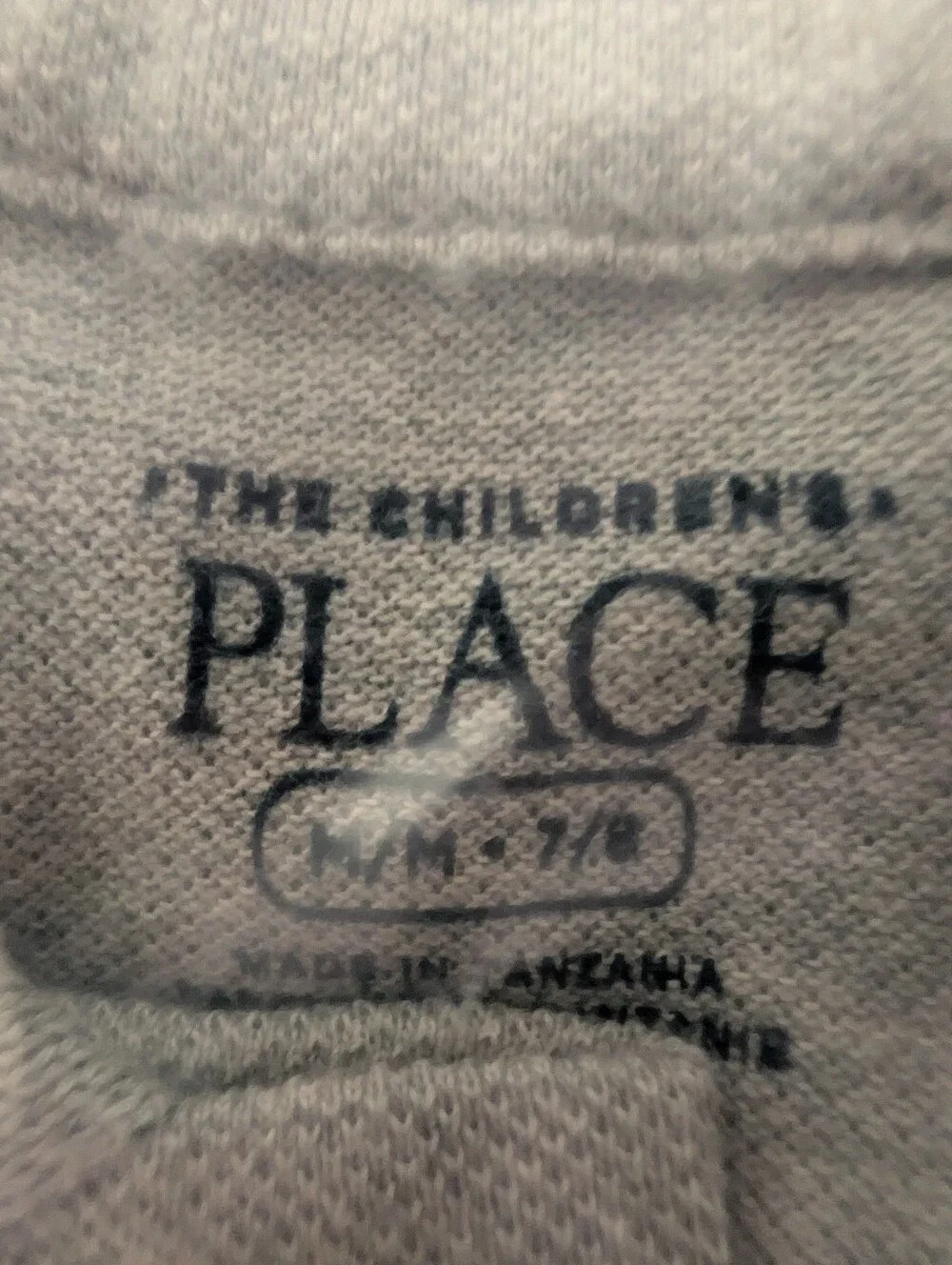 The Children's Place Size 7/8 Gray Uniform Polo Shirt Pack- 5 NWT